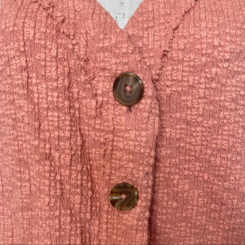 Two by Vince Camuto Peach Cardigan Sweater Size Large